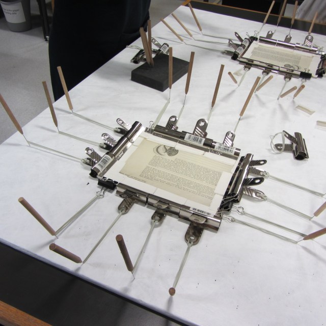 Tensioning parchment with Antoinette