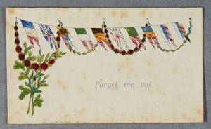 Caption: Greeting Cards inserted into WWI Silks. Catalogue reference: ACC 2015/162 