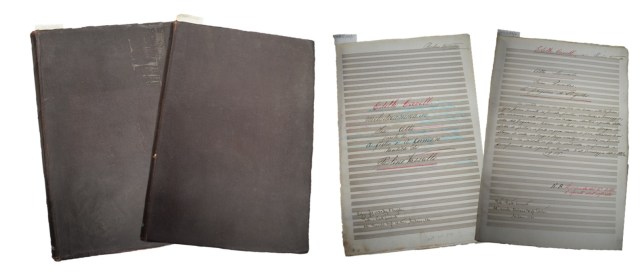 Image showing Showing bindings and frontispiece NRO, MS 21153