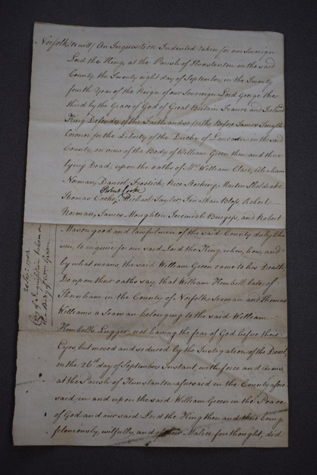 4 Uncat Customs Murder Suit -Account of murder