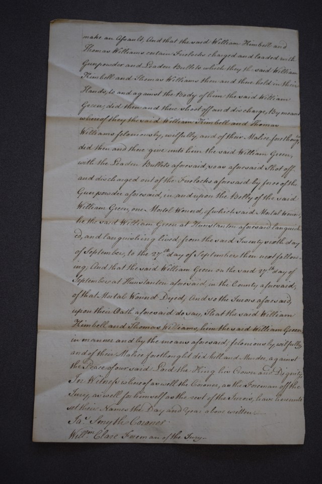 5 Uncat Customs Murder Suit -Account of murder reverse