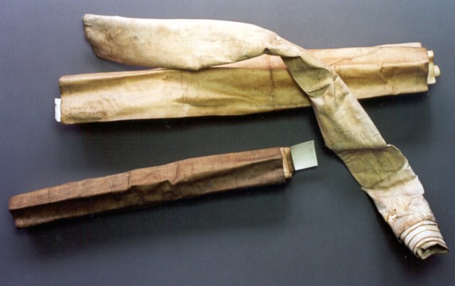 Maps parchment screwed up