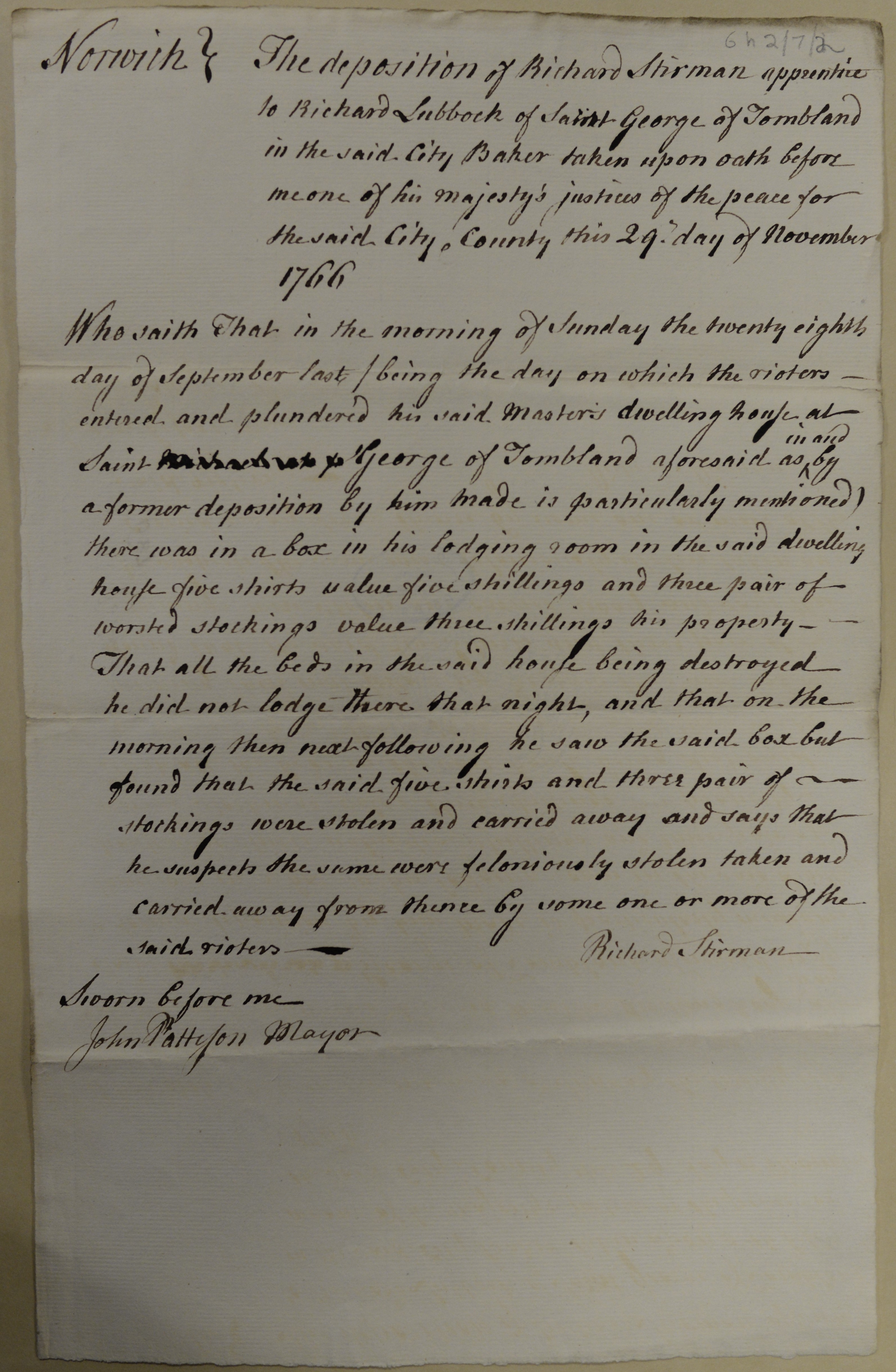The Norwich Bread Riot of 1766 | Norfolk Record Office