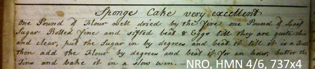 Image showing recipe for sponge cake