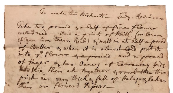 Image showing recipe for Lady Robinson's Thin Biscuits